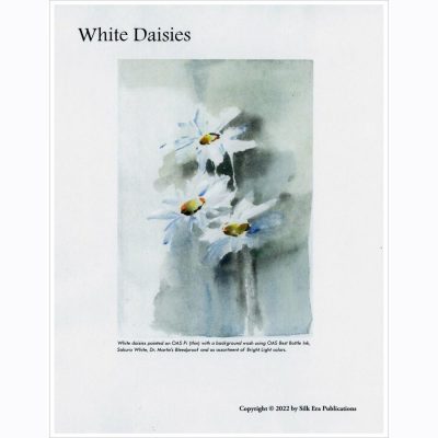 Lessons | White Daisies with a Background Wash Lessons Lessons