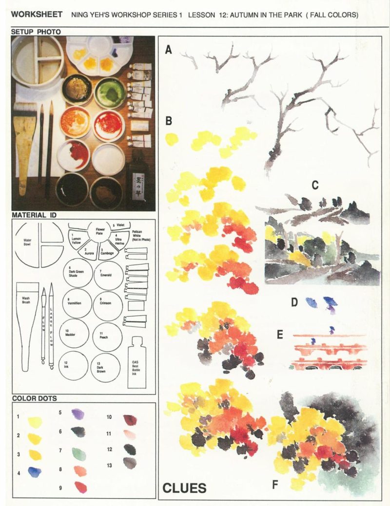 Lessons | Workshop Series Instructional Booklets by Ning Yeh: Fall Colors Lessons Lessons